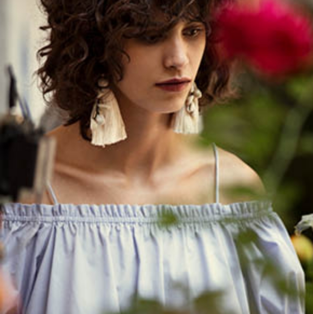 H&M BLUE CONSCIOUS COLLECTION CITY DIARIES TOP - Picture 4 of 8